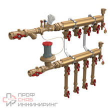 Узел коллекторный Giacomini отопления этажный, подключение тип B1 (D2) 1" x 1/2" / 6
