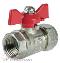 Кран шаровой обжимной VALFEX 16х1/2" никель VF.342.NB.16012