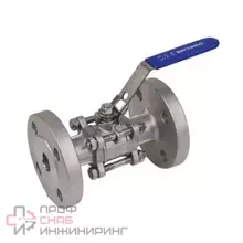 Кран шар нерж Benarmo SS316 3-х сост Ду125 Ру16 фл полн п/эл рук