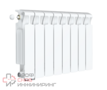 Радиатор биметаллический Rifar Monolit Ventil 350/8, левое подключение (без H-образного узла)