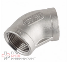 Угольник GENEBRE 0120 06, DN025 (1")  PN20, 45 град, корпус - AISI316 (CF8M)  ВР-ВР