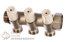 Коллектор распределительный Rehau 1", 3 контура, размер отвода-3/4" ЕК