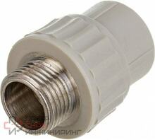 Муфта PP-R сер комб Дн20х1/2" НР 127-0359 VALFEX