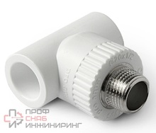 Тройник Fusitek комб. с нар.р. PPR (W) - 25 х 1/2" (10 шт / 100 шт)