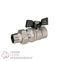 BUGATTI Oregon 322 Кран шаровой 1 НВ, с разъемным соединением, алюминиевая бабочка, шт.