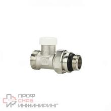 Запорный радиаторный клапан Varmega прямой с самоуплотняющимся полусгоном 1/2" x 3/4"