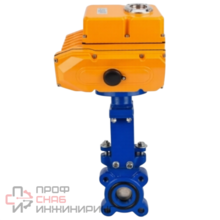 Задвижка шиберная DN.ru GVKN1331E-2W-Fb-ISO Ду300 Ру10 межфланцевая, корпус - чугун GGG40, шибер - нержавеющая сталь 304, уплотнение - EPDM, WENZ, с электроприводом многооборотным DN.ru MT-N-010EM-O1-380VAC-У1 380В