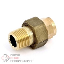 Разъемное соединение с переходом на резьбу, с плоским уплотнением DN18Вх1/2"Н, модель 94331G