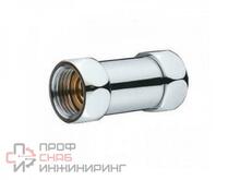 Соединение прям с двумя накид гайк (хром) 1"г*1"г TIM K5-SFF044