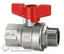 Кран шаровой Cimberio сер.Т16, 3/4" ВР-НР, ручка-бабочка CIM 301/16 34