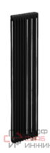 Трубчатый радиатор ТЕПЛОФОРТ трехтрубный, габаритная высота секции 1805 мм (межосевое расстояние 1730мм)  8 секций, нижнее подключение ½”, термовставка, цвет черный матт