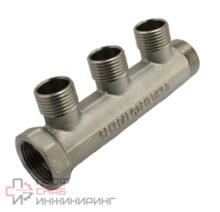 Коллектор General Fittings 3/4"в.р-н.р. - 3 - 1/2" н.р.