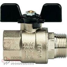Кран шаровой полнопроходной, ВР/НР, ручка бабочка 3/4 STOUT