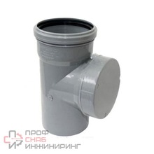 Ревизия РосТурПласт PP-H серая безнапорное Дн110 с крышкой в/к
