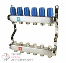 Коллектор из нержавеющей стали в сборе, без расходомеров (6 выходов) MVI