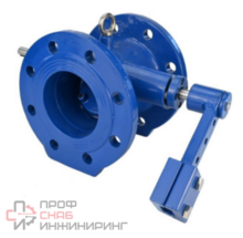 Клапан обратный DN.ru VCD1414E-F Ду150 Ру10 с наклонным диском и противовесом, фланцевый, поворотный, корпус - чугун, диск - чугун, уплотнение - EPDM