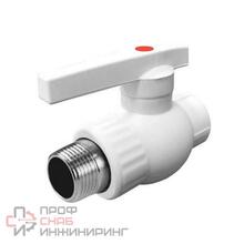Кран шаровой Valfex PP-R бел Дн20х1/2" НР