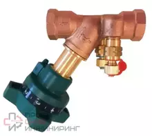 Клапан балансировочный Tecofi RC2152-0025 с двумя отводами для измерения DN25 PN25