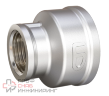 Муфта переходная LD Pride DN20х15 (3/4"ВР х 1/2"ВР) латунь никель