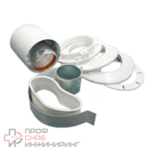 Переходник 60/100, WAAG, раструб-труба, алюминий