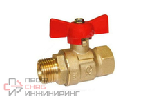 Кран шаровой латунный Галлоп Креп 331 Ду20 Ру16 м/р полн бабочка