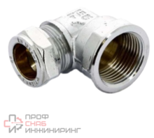 Уголок обжимной Tiemme 12 х 1/2' хромированный с внутренней резьбой для медных труб