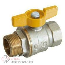 Кран шаровой латунь газ R734G Ду15 м/р полнопроходной бабочка Giacomini