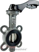 Дисковый поворотный затвор Reon RSV85 DN 80 СЕРЫЙ