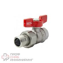 Кран шаровой полнопроходной с накидной гайкой 1 1/4" ВР х 1 1/4" НР, ручка бабочка