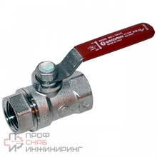 Кран шаровой R250D 1 1/4" ВВ, ручка-рычаг красный, хромированный Giacomini