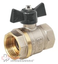Кран шаровой Баз 11Б27п1 Dn25 Pn40 вр/вр бабочка никель, серия Standart