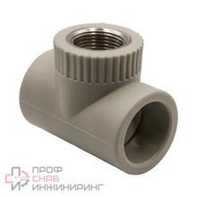 Тройник комб. вн 32х3/4''х32 EVER® plast серый