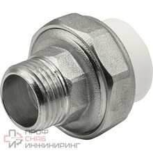 Муфта THERMOLIGHT комбинированная разъемная PP-R НР 20х1/2" белый (10/250)