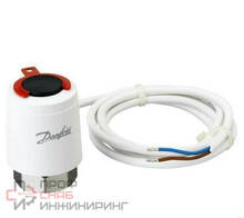 Термоэлектрический привод Danfoss TWA-K, NC при отсутствии напряжения закрыт, 230В, M30x1,5