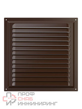 Решетка ERA 2525МЭ, металл, коричневая
