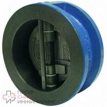 Клапан обратный двустворчатый GENEBRE 2401 09 DN050 PN16, корпус - GJL-250 (GG25)  пластины - AISI316 (CF8М)  уплотнение - NBR, М/Ф