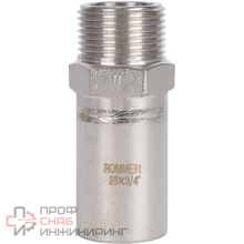 Вставка переходная Rommer НПр-НР 28х3/4 из нержавеющей стали