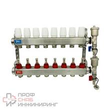 Группа коллекторов "ViEiR" с расход 8-вых нерж без кранов 1"x3/4"