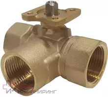 Трехходовой шаровой кран латунный TECHNO 3032B