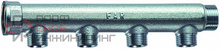 Коллектор FAR 1" с 4 отводами 1/2" ВР