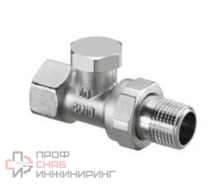 Вентиль Oventrop Combi 2 проходной, DN-20, 3/4", ВН, никелированный, НГ со штуцером