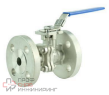 Кран шаровой DN.ru BV3232 (2pc) FP-F-ISO-H Ду15 Ру40, корпус - нержавеющая сталь 316, уплотнение - PTFE, полнопроходной фланцевый с ISO-фланцем и рукояткой, 9х9, F03/F04, крутящий момент 18