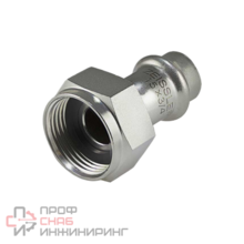 Переходник с накидной гайкой пресс из нержавеющей стали 15х3/4 пр/г TIM