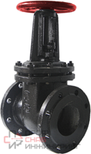 Задвижка чугунная Ду150 Ру16 225C 30ч6бр ЛМЗ