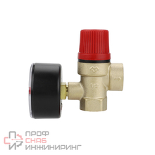 Клапан предохранительный VARMEGA ВР-ВР мембранный с манометром 1/2 3 бар