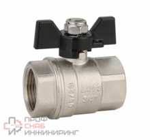 Кран шаровой полнопроходной ВР-ВР, бабочка из алюминия 1" x 1" Gappo