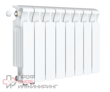 Радиатор биметаллический Rifar Monolit Ventil 350/8, левое подключение, 50 мм (без H-образного узла)