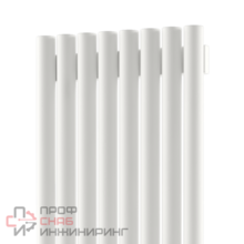 Стальной вертикальный радиатор отопления Warmmet Round 42V длина 750 мм секций 4 цвет белый тип подключения: нижнее левое