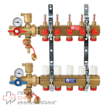 Комплект коллекторного узла Giacomini с расходомерами 1" x 18 /7