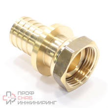 Переходник 25-3/4", WAAG Axial, надв.гильза-резьба, вн., латунь, с накид.гайкой